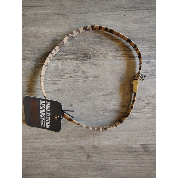 NWT Diana Kauffman Designs Cork Necklace Choker Handcrafted In The USA $62 Boho - Picture 2 of 6